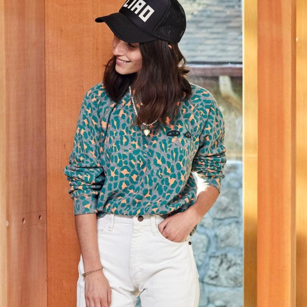 Clare Vivier Jaguar Leopard Crewneck Sweatshirts - Picture 6 of 6